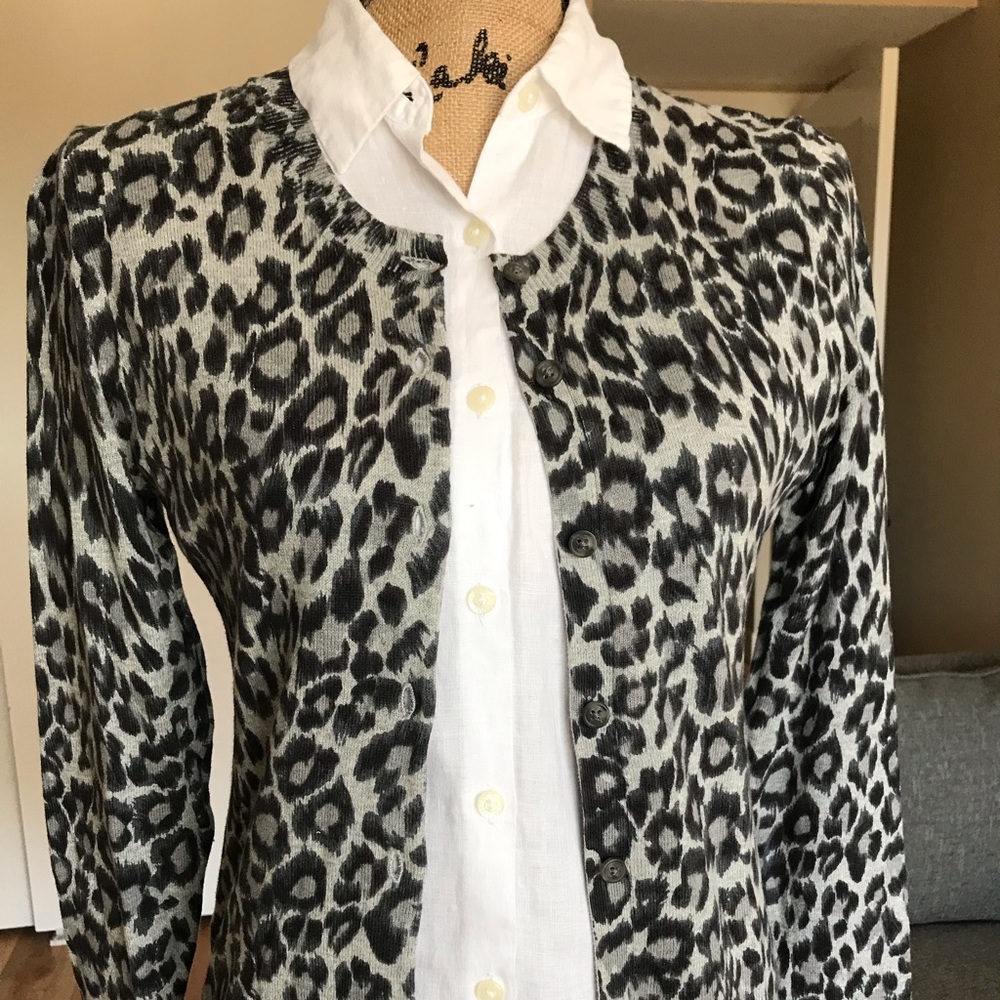 Gap Leopard Print Cardigan